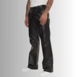 Soft Black Leather Pants for Men