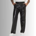 Stylish Black Leather Pants for Men