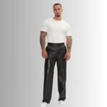 Men's Black Leather Pants