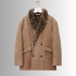 Brown Shearling Coat for Men