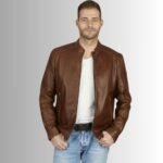 Trendy Brown Leather Jacket