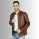 Luxury Brown Leather Jacket