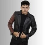 Men's Black Leather Moto Jacket
