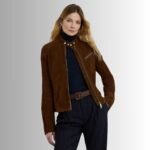 Women's Brown Suede Leather Jacket