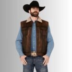 Premium Leather Cowboy Vest USA