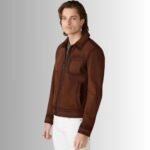 Brown Suede Leather Jacket for Men/Women