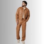 Brown Leather Cargo Pants