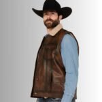 Durable Leather Vest for Cowboys