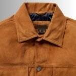 Suede trucker jacket for men