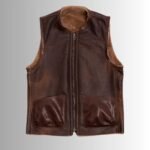 Shearling vest for men