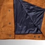 Stylish brown suede jacket