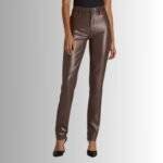 Stylish Brown Leather Pants for Women