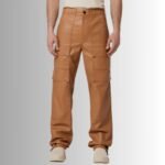Stylish Brown Leather Pants