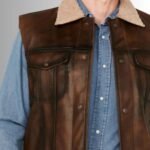 Brown Cowboy Leather Vest